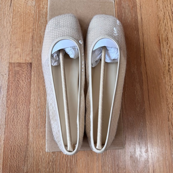 Vince Leah Sequined Ballet Flats Birch Sand EU 38 US 7.5 NWT - Picture 7 of 14